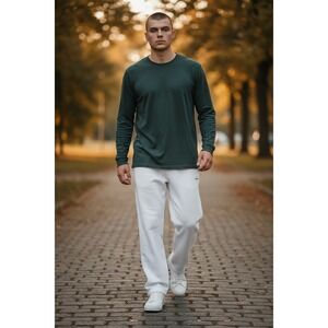 Patagonia Capilene Midweight Crew Green Long Sleeve Base Layer USA Medium